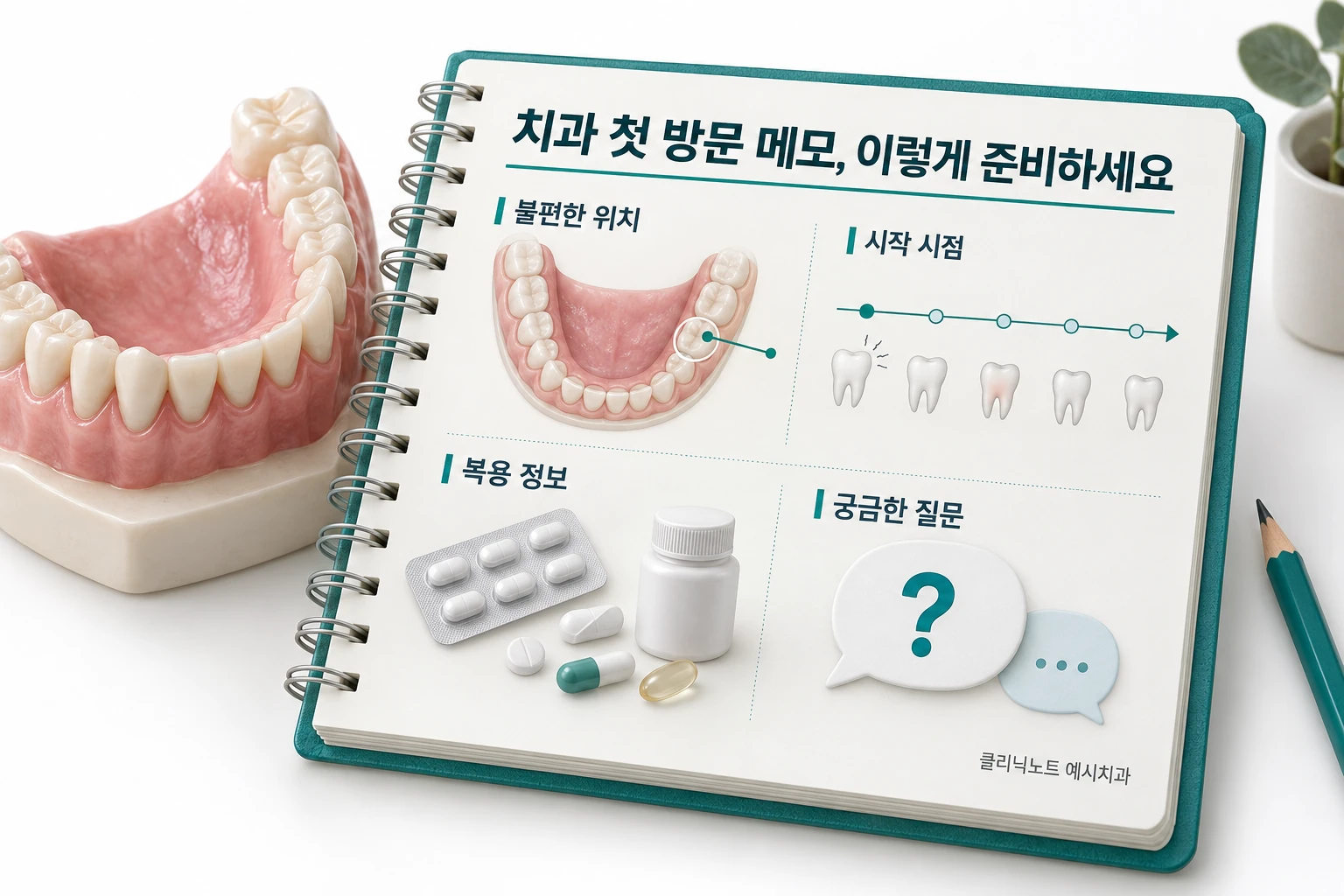 치과 첫 방문, 어떤 내용을 메모해 가면 좋을까요?