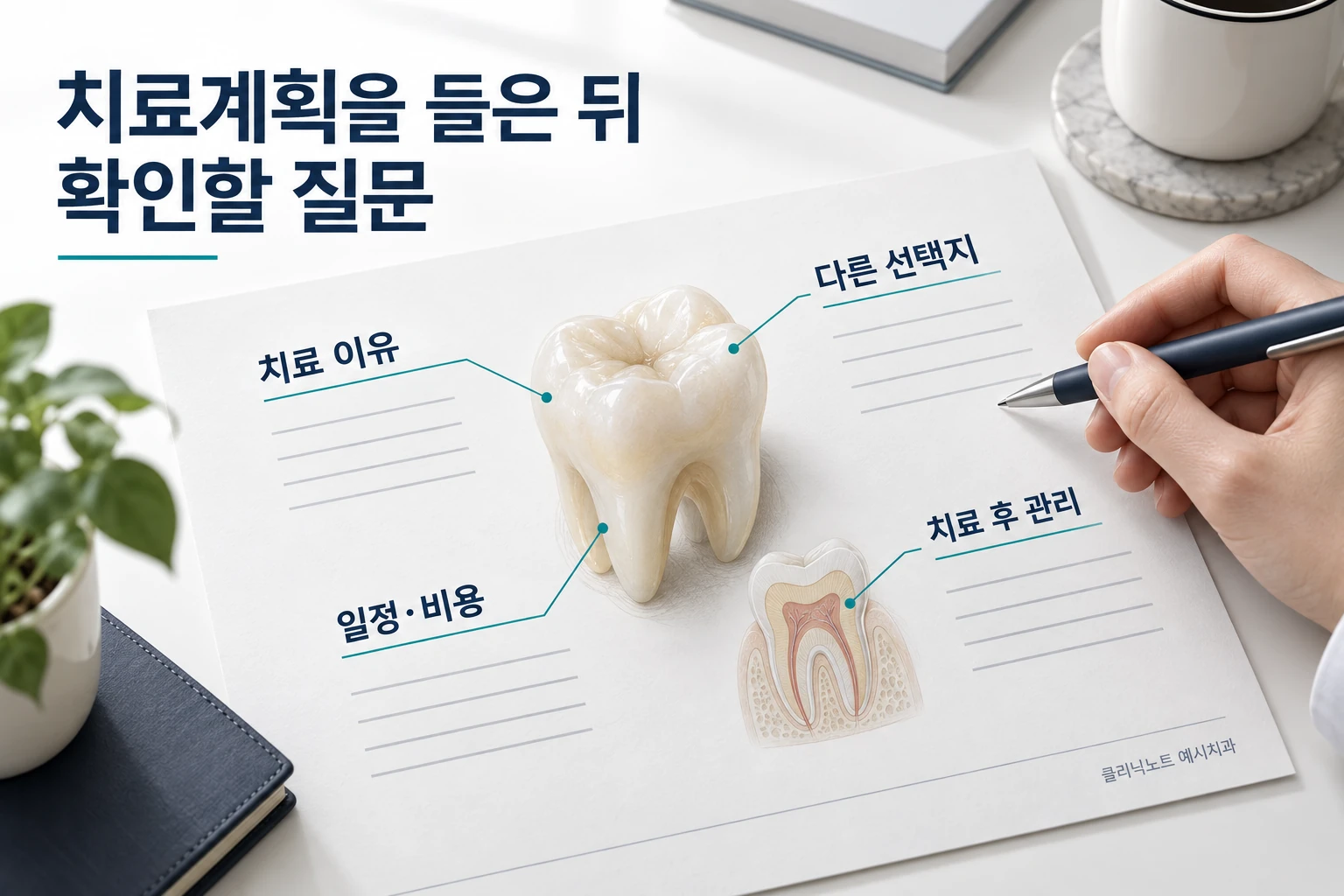 치과 치료계획을 들은 뒤, 무엇을 확인하면 좋을까요?